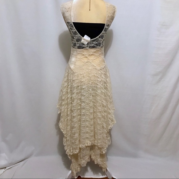 Free People NWT French Court Sheer Lace Tiered Dress Women S - Picture 9 of 16